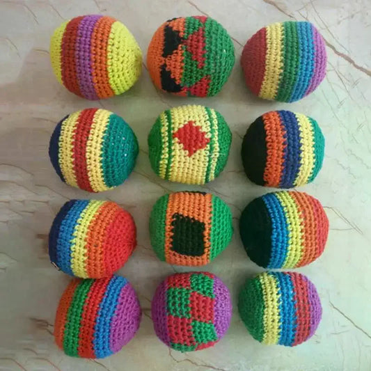 Outdoor Soft Handmade Footbag Sacks Juggling Balls